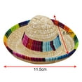 thumbnail image 3 of Straw Sombrero Hat for Pet Dog/Cat, Mexican Style, Colorful Edges, Lightweight, for Halloween/Birthday/Parties, 1Pc, 3 of 5