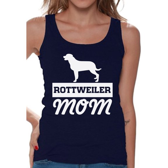 Awkward Styles Women's Rottweiler Mom Graphic Tank Tops Dog Mom Gift Idea