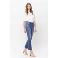 thumbnail image 4 of Flying Monkey Women's High Rise Raw Hem Straight Leg Jeans, 4 of 11