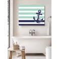 thumbnail image 6 of Anchor Aqua Wall Art for Living Room,Canvas Picture Wall Decor for Bathroom Bedroom,Modern Navy Blue White Striped Nautical Painting Artwork for Office Kitchen Hallway Dining Room Home Decor 16"x20", 6 of 8