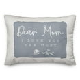 thumbnail image 2 of Creative Products Dear Mom I Love You Most 20 x 14 Spun Poly Pillow, 2 of 3