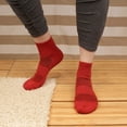 thumbnail image 6 of BambooMN Unisex Mens and Womens Quarter Socks Made of Rayon from Bamboo - Cherry Red - 4 Pairs - Large, 6 of 7