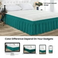 thumbnail image 5 of CCNY 18" Inch Drop Wrap Around Bed Skirt Family XL Size 100% Microfiber Made Teal Color, 5 of 6