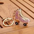thumbnail image 2 of Cool Roller Skates Keyring,Glitter Rhinestone Keychain Charm Bag Pendant Car Key Decor Xmas Gift Pink, 2 of 4