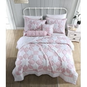 Heirloomed Flower Patch Pink 3-Piece Quilt Set