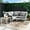 White Gray, variant on Stance 4 Piece Outdoor Patio Aluminum Sectional Sofa Set