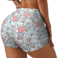 thumbnail image 2 of Vsdgher Cute Rabbit And Heart print Workout Shorts for Women Seamless Soft Smooth Gym Yoga Scrunch Active Exercise Fitness Shorts, 2 of 8