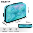 thumbnail image 3 of Standing Pencil Case with Base Large Capacity Stationery Pouch Pen Bag with Zipper for Women Men Pastel Blue Dandelions, 3 of 7