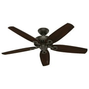 Hunter - Builder Indoor/Outdoor Ceiling Fan, 52-inch, New Bronze, Traditional-style, 3-speed WhisperWind Motor, 53292, for porches, patios, sunrooms, bathrooms