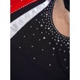 thumbnail image 6 of iiniim Kids Girls Rhinestone Long Sleeve Dance Outfits Set 2 Piece Gymnastic Leotard and Athletic Short Dancewear, 6 of 7