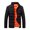Orange, variant on comerut Men Cotton Jacket Autumn Winter Warm Contrast Color Long Sleeves Stand Collar Zipper Pocket Casual Loose Fit Male Coat Outwear