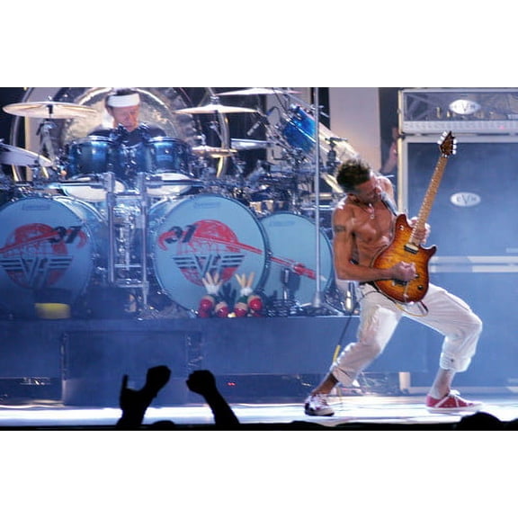 Van Halen 24x36 Poster Eddie Van Halen plays guitar on stage