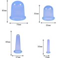 thumbnail image 2 of (Azul) Ventosas de masaje 4 piezas Ventosas de silicona, Ventosas corporales, Ventosas faciales, Tratamiento de belleza de silicona, Alivio del dolor, 2 of 4
