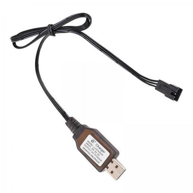 Cable de carga,Cable cargador USB de batería 7.4V 3 pines,Cargador USB con conector SM-3P,Cargador de batería USB 500mA Coche RC,Cargador de batería universal Juguetes de control