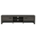 thumbnail image 3 of CorLiving Joliet Distressed Carbon Gray and Black Duotone Engineered Wood Modern TV Stand with Open & Closed Storage for TVs up to 95" - Large Entertainment Center for Living Room, 3 of 15