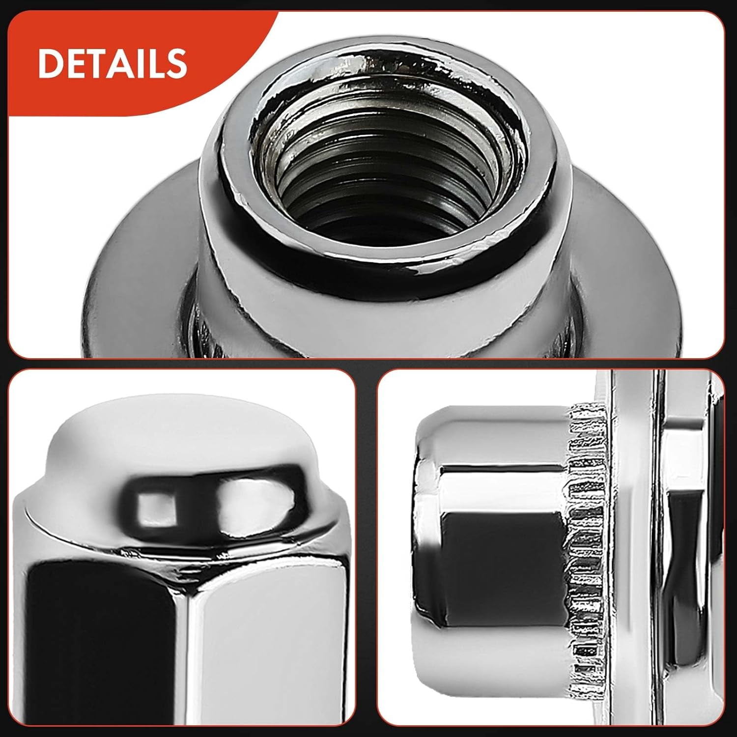 A-Premium 24pcs Wheel Lug Nuts M12 x 1.5 Chrome Flat Seat Mag Lug Nuts Compatible with Lexus GX460 GX470 Toyota Tacoma 4Runner Camry 9008017036