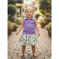 thumbnail image 6 of BemeyourBBs Toddler Baby Girl Mardi Gras Outfit Carnival Summer Clothes Sleeveless Lapel Collar Solid Color/Striped Vest Tank Tops Pleated Skirt Set, 6 of 9