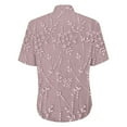 thumbnail image 4 of frariair Women's Breathable Linen Blend Short Sleeve Shirt For Casual Office & Spring Outings Pink, 4 of 5