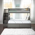 thumbnail image 3 of AFI Westbrook Escalier de Rangement Lit Superposé Twin sur Full en Gris, 3 of 10