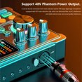 thumbnail image 3 of Reducción de ruido LED RGB Compatible con Bluetooth 5.0 Mezclador externo Tarjeta de sonido en vivo, 3 of 9