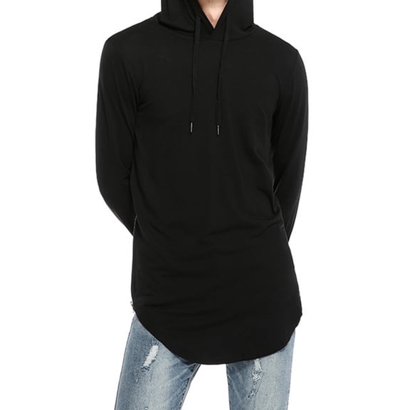 Dwaogom Mens Hoodie Pullover Long Sleeve Casual Fashion Sweatshirts Drawstring Gym Long Hooded Shirt