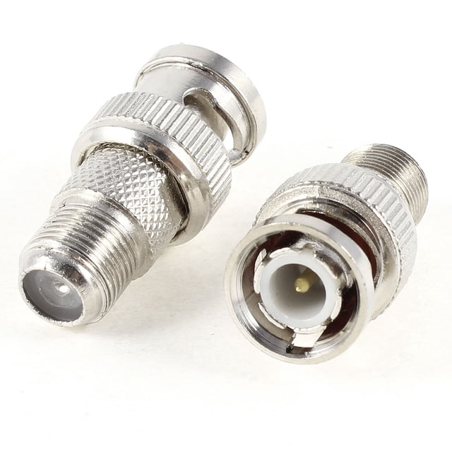 Conector de cable coaxial BNC macho a F hembra para cámara CCTV (paquete de 2)