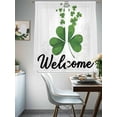 thumbnail image 4 of Happy St. Patrick's Day Sheer Curtains 72 Inch Length 2 Panels Set, Spring Lucky Green Shamrocks Voile Window Treatment Rod Pocket Curtains Sheers Drapes for Bedroom/Living Room/Kitchen 52"x72"x2, 4 of 7