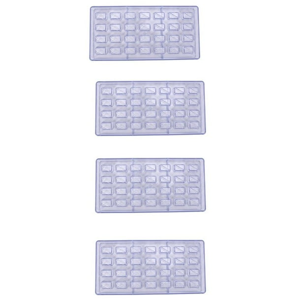 4X Herramientas de Pastelería Diy Moldes de Chocolate de Policarbonato Y Suministros para Hacer Chocolate Molde para Hornear Pastel Caramelo