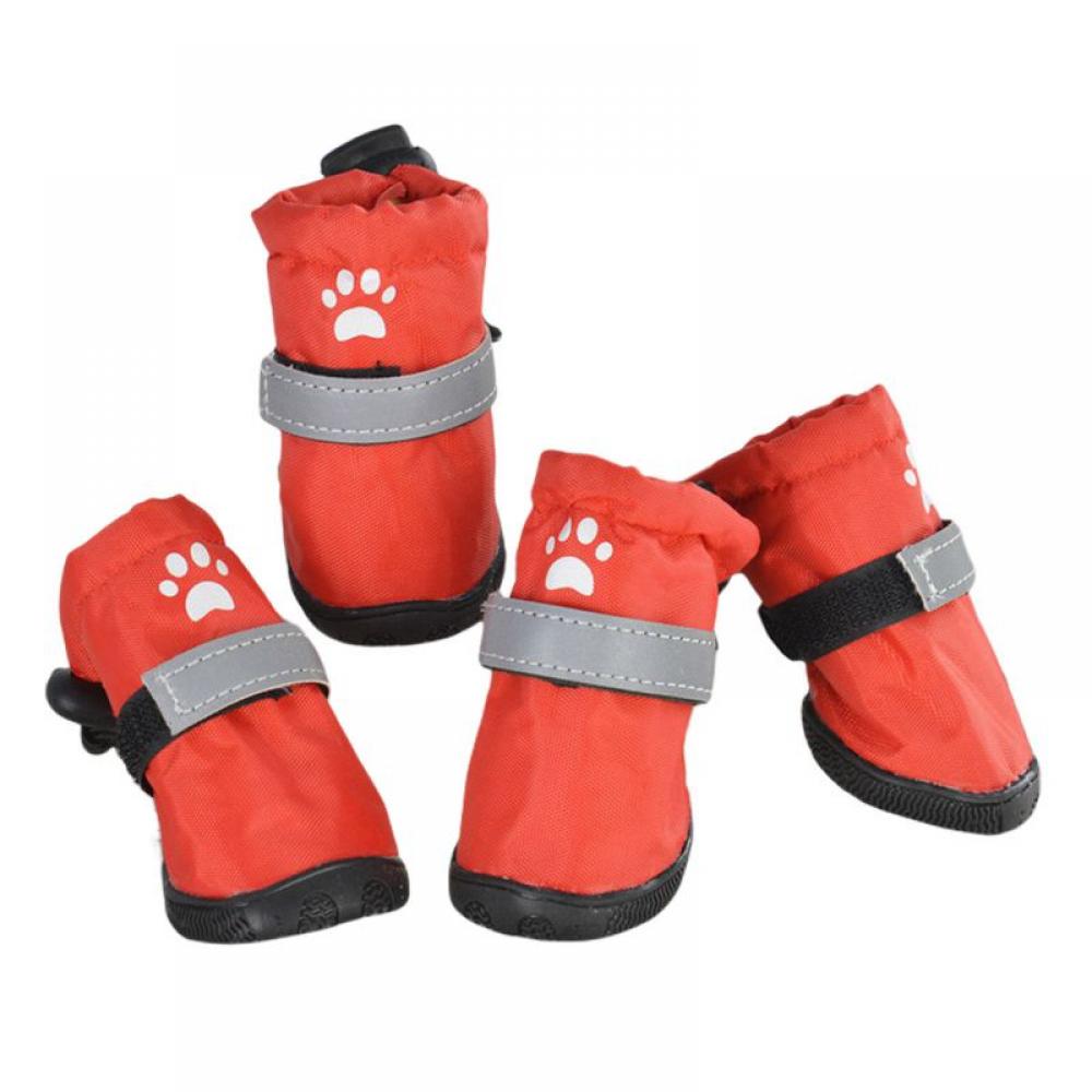 Topumt Dog Boots Waterproof Shoes for Dogs with Reflective Strips