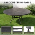 thumbnail image 5 of ELPOSUN 7-Piece Padded Patio Dining Set, 360-Swivel High Back Breathable Textilene Chairs & Round Table, Heavy Duty All-Weather Outdoor Furniture，Navy, 5 of 8