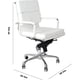 thumbnail image 3 of Silla Oficina Ejecutiva Grupo Microtec Piel Italiana Blanca Baja Soft Pad, 3 of 3