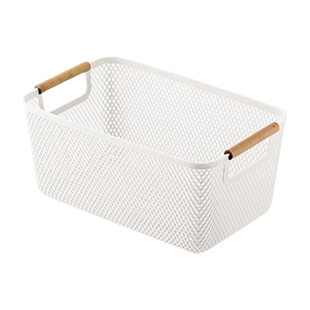 Organizador para almacenamiento, soporte para ropa, contenedor de juguetes para cocina y mesa Blanco