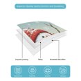 thumbnail image 4 of Quilt King Size Bedding Set, Christmas Scarf Snowman Reversible Summer Quilt 3 Pieces, Turquoise Winter Xmas Snowflake Lightweight Bedspreads Coverlets with 2 Pillow Shams for All Seasons, 4 of 5