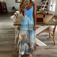 thumbnail image 3 of Beach Seashell Starfish Design Sleeveless Dress Woman Fashion Long Dresses Women's Summer Suit Dress 2025, 3 of 7