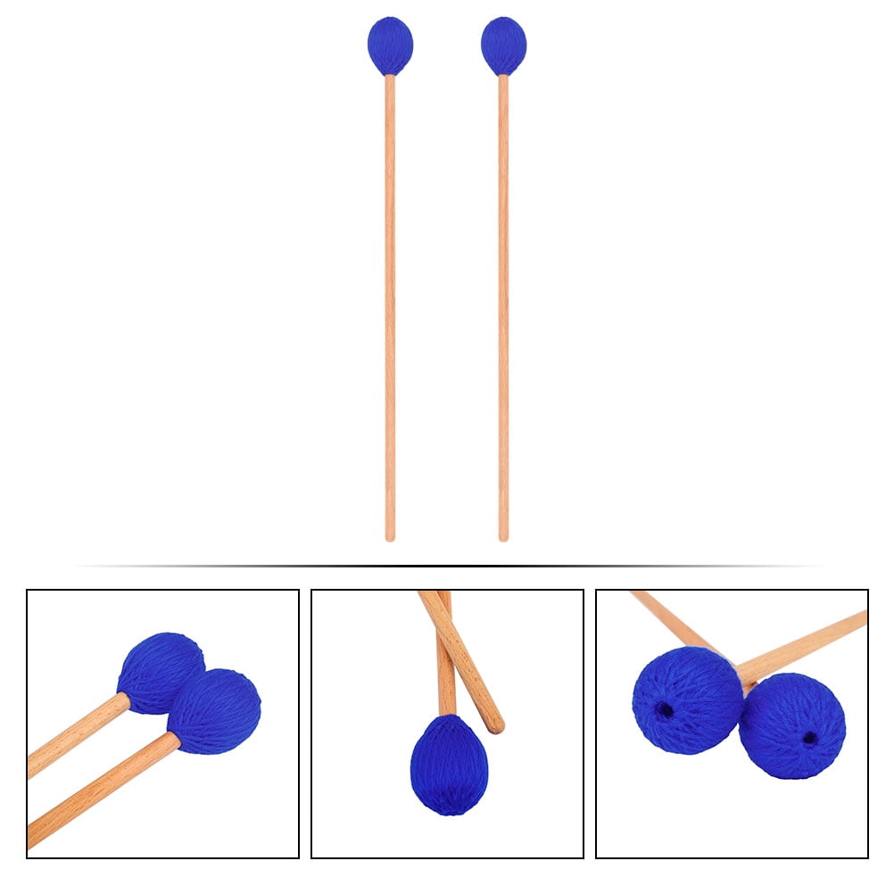 FESTFENDS Percussion Sticks Blue Wool Acrylic 1 Pair 16.5x1.4x1.4in