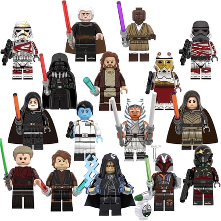 16 Pcs Star War Minifigures Ahsoka Thrawn Building Blocks Toys Set, Darth Vader Palpatine Action Figures for Kids Fans Gift Collectible