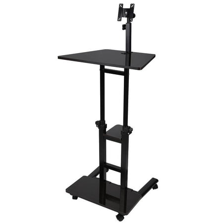 Tebru Adjustable Height Stand Up Hanging Laptop Desk Computer