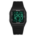 thumbnail image 6 of Digital Watches for Men Women Waterproof Unisex Digital Sports Watch Square Stopwatch Countdown Alarm Analog Silicone Strap Transparent Case Wristwatch, 6 of 6