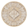 thumbnail image 3 of Unique Loom Outdoor Traditional Collection Area Rug - Valeria (3' 1" Round Natural/Ivory), 3 of 7