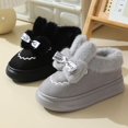 thumbnail image 5 of Zapatillas de algodón con tacón para mujer, ropa exterior de invierno, además de zapatos de algodón cálidos de terciopelo, botas de algodón de conejo de felpa con suela gruesa para interiores, inviern, 5 of 5