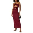 thumbnail image 2 of KelaJuan Womenacute;s Summer Long Skinny Dress Black Sleeveless Backless Hanging Neck Hollow Dress, 2 of 6
