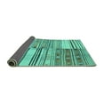 thumbnail image 2 of Ahgly Company Indoor Square Patchwork Turquoise Blue Transitional Area Rugs, 4' Square, 2 of 4