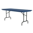 thumbnail image 1 of Correll R3060 27 60" R-Series Rectangular Folding Table w/ Blue Plastic Top, 29"H, 1 of 1