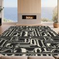 thumbnail image 2 of Design&I 8'x10' Washable Area Rug Trash Lettering Phrase Motifs Decorations Accessories for Living Room, Family Extra Large Skid-Resistant Low Profile, 2 of 7