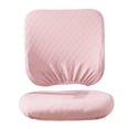 thumbnail image 5 of Ludlz 1 Set Chair Cover Simple Style Anti-slip Durable Soft Elastic Universal Dustproof Split Design Office Computer Armchair Slipcover for Hotel, 5 of 8