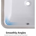 thumbnail image 4 of 20.28x15.16x7.87inch small blanca undermount ceramic bathroom vessel sink con overflow, rectangle undercounter basin, 4 of 7
