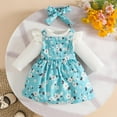 thumbnail image 5 of THDHVS Newborn Girl Outfits,Girls' Clothing Sets,Plaid Bow Overalls Set with Flutter Sleeve Top and Headband for Baby Girl Spring Style 12-18 Months, 5 of 10