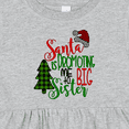 thumbnail image 4 of Inktastic Santa is Promoting Me to Big Sister Green Plaid Tree Girls Baby Dress, 4 of 5