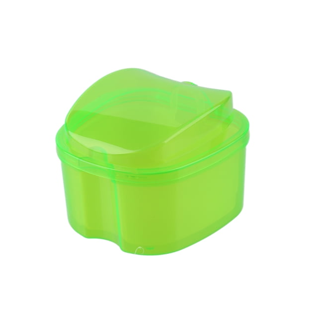 Caja de baño para el cuidado de la dentadura Limpiar los dientes postizos Enfermería Contenedor de red para colgar (Verde) Ehuebsd Cuidado Belleza