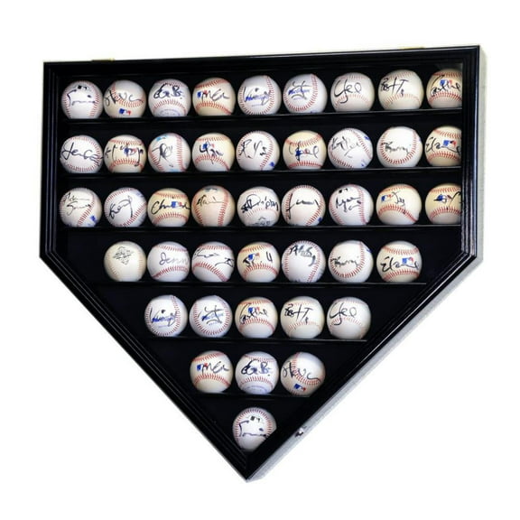 43 Baseball Ball Display Case Cabinet - Home Plate Shaped